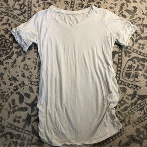 Lace Edged Maternity Tee
